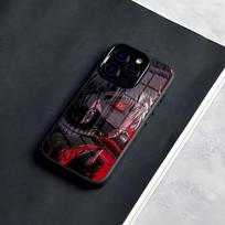 Anime Cool Tokyo Ghoul Plating Phone Case For IPhone 17 Pro Max 16 15 14 13 11 Pro Max Plus Glass Phone Case iPhone17 Pro Max black