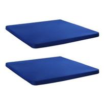 2 Pcs Stretchy Fitted Table Cover 34x34 Inch Square Tablecloth with Elastic Edge Solid Color Table Cloth for Kitchen mėlyna