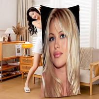 Pamela Anderson Beach Towel Colorful Bath Towels For Girl Microfiber Quick Dry Sand Free Beach Yoga Spa Gym Pool W40*H60(CM) orange