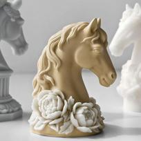 Heat Resistant Horse Candle Waxes Mold With Not Stick Accent Silicone Mould For DIY Candle Easy Creation