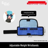 Adjustable Ankle Weights for Running & Training - Unisex, Invisible Fit for Hands & Feet with Iron Sand black