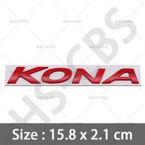 3D Chromo Metalas Kona Raidės Logotipas Galinės Bagažinės Emblema Automobilio Lipdukai Sparno Lipdukai Galinių Durų Lipdukai Automobilio Aksesuarai Apdaila raudona