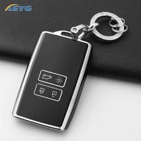 For Renault Captur Megane Talisman Espace Clio Zoe Koleos Scenic 4 Arkana Dacia Sandero Card Car Key Case Cover Keychain black