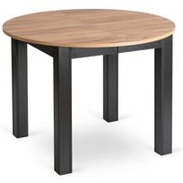 Harry Apvalus ištraukiamas stalas 102-142 cm Craft ąžuolas/Juodas Modernus
