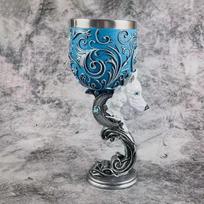 1 vnt. Viduramžių Retro taurė 3D raudonojo vyno stiklas Nerūdijančio plieno įdėklas Kokteilių taurė Retro Kūrybiška Personalizuota Dovana Ornamentas mėlyna