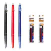 Pilot Frixion Ball Slim 038 Retractable Erasable Gel Ink Extra Fine 3 Pens 6 Refills Value Set Pen, 0.38mm, Black/Blue/Red Ink, & juoda