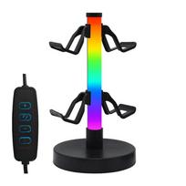 Headphone Stand RGB Lighting, Gaming Controller & Remote Holder, Universal Desk Organizer for Xbox, PS5, PC Gaming Accessories & Gamer Gifts 3 control modes