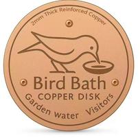 Copper Bird Bath Cleaner Disc Physical Water Purifier Bird Water Feeder Outdoor Garden Birdbath Accessory brown