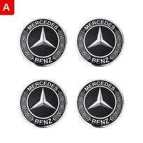 56mm 60mm 65mm 75mm Automobilio rato centrinio dangtelio emblema Lipdukas Mercedes Benz W204 W205 W212 W213 W221 W177 W246 GLA GLC CLA A PK9 56mm white