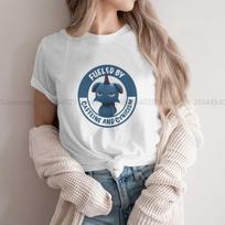 Palworld Polyester Tshirts Caffeine And Cynicism Print Unisexs T Shirt Funny Clothing XL gray