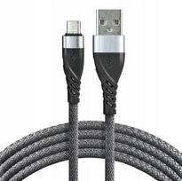 everActive CBB-2MG pintas USB – micro USB laidas, greitas įkrovimas, 2 m, pilkas