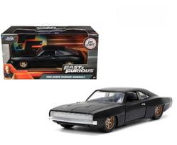 JADA TOYS 1/32 Fast & Furious Dodge Charger Widebody 1968 Matte Black Dom F&F Dodge Charger Die-Cast Model black