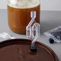 4 vnt. Dvigubo burbuliuko dizaino fermentacijos oro spyna Išmetimo atbulinis vožtuvas Vienpusis vožtuvas Vyno fermentacijai brown