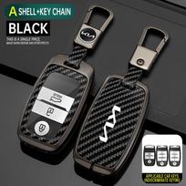 Cinko lydinio automobilio nuotolinio rakto dėklas Dangtelio korpuso priedai Kia Rio Rio5 Sportage R Optima Sorento Niro Soul Ceed Cerato K3 K4 K5 hxqgn22 black