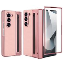 For Samsung Galaxy Z Fold 8 Ultra phone case with pen slot integrated case and screen protector with stylus electroplated case Galaxy Z Fold8 Ultra rožinė