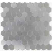Mosaic Wall Tile Peel And Stick Self Adhesive Waterproof Aluminum Hexagon Kitchen Bath Tile Backsplash Fireproof Kitchenwall 30cm 30cm