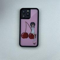 Wildflower ins cute animal phone case for iPhone16promax 15 Pro Max 16 14plus 13 12 17 cartoon Cherry Dolphin swan print bottom For iphone 13 gray