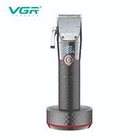 VGR V-682 IPX7 Waterproof Professional Hair Cutting Machine Cordless Hair Trimmer Rechargeable Clipper Carved Hair Cipper for Men Home Razor Shaver gray