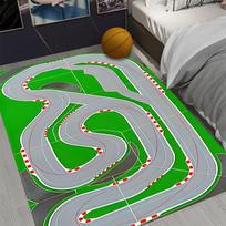 Toy Car Race Track Rug Carpet for Boy's Room Man's Cave Game Room E-sports Room Carpet Nursery Living Room Children Play Mat 40x60cm