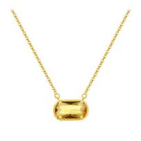 Women Necklace Cubic Pendant Necklace Tag Personalized Zirconia Inlay Dazzling Versatile Round Necklace geltona