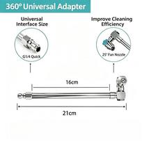 25° Fan Nozzle HVAC Coil Cleaning Nozzles Dual 360° Swivel Spray Wand  For Car Washing Short style
