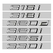 3D ABS Automobilio Raidės Bagažinės Emblema 316i 318i 320i 325i 328i 330i 335i 330d 320d Logotipo Lipdukas BMW E46 F30 E90 Priedams yw2 316i gray