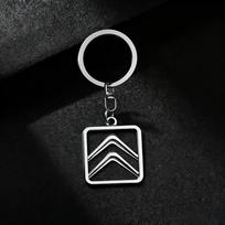 for Citroen C3 C4 C5 C6 Picasso DS3 DS4 DS5 Car Keychain Metal Citroen Logo Key Ring Black Silver Auto Styling Accessories YX3 juoda