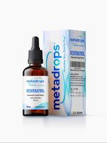 MetaDrops Resveratrol 200 mg Liquid Drops - Instant Absorption - Nanosized Formula - 50 Servings