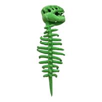Kids Dinosaur Skeleton Plush Headband Costume Hat for Halloween Dress Up Party One Size žalia