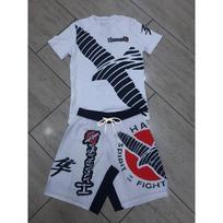 2026 Tatami Jiu Jitsu BJJ Bokso Rinkinys Vyriškas Baltas Spaudinys Apsauginė Palaidinė & Kovos Šortai Greitai Džiūstanti Kompresinė MMA Treniruočių Sportinė Apranga L gray