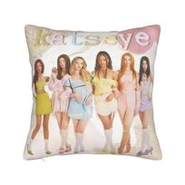 Katseye  Kpop  Square Pillow Cases  Cushion Covers Novelty Zipper Decorative Pillowcover for Sofa 40x40cm 12x12Inch blue
