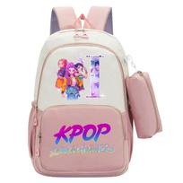 Movie Peripheral Print Backpack, School Bag Student Campus Backpack With Pencil Case One Size white