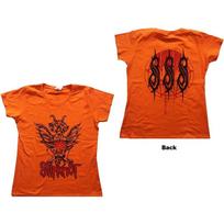 Slipknot Ladies Tee: Winged Devil (Back Print) (Medium) 2XL orange