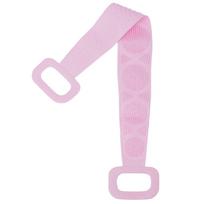 4PCS Silicone Body Scrubber Bath Brush Shower Exfoliating Brush Body Cleaner Cleaning Strap Belt Back Scrub Bathroom Accessories pink