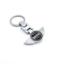 Mini Cooper raktų pakabukas S One R52 R53 R55 R56 R60 1 vnt. Mini sparno logotipas Raktų pakabukas Raktų žiedas Metalinis automobilio logotipas Raktų žiedas qclyn77 white