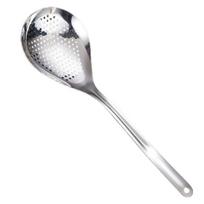 Slotted Spoon Hanging Hole Corrosion Resistant Food Grade Useful Long Serving Perforated Filter Strainer for Home sidabras