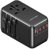 Vention POWER ADAPTER TRAVEL 4PORT/BLACK FJGB0 FJGB0