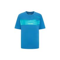 Calvin Klein Round Neck Scenic Pattern Loose Short Sleeve T-Shirt Men Tops Blue 40HM897-5TB M blue