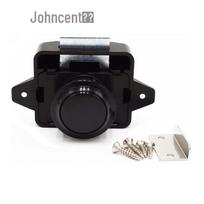 Chrome Pearl Nickel Brown Keyless Spring-Loaded RV Wall Cabinet Push Lock for RVs and Yachts black