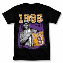 Kobe Bryant 1996 Black Mamba Graphic T Shirt Vintage Style Basketball Fan Tee S gray