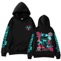 Hazbin Hotel Vox Spausdintas Hoodie Vyras Moteris Harajuku Megztinis Viršutiniai Drabužiai Džemperis S black