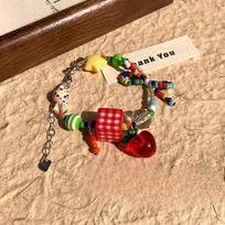 Dopamine Beaded Bow Necklace for Women - Cute and Sweet, Small-Scale Design, Collar Chain Hand bracelet beige