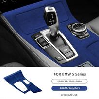 Suede Pavarų svirties rėmelio apdailos dangtelis BMW 5 serijai F10 F18 2009-2016 Interjero aksesuaras Black juoda