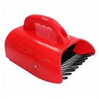 Portable Blueberry Harvester Lightweight Berry Picker Tool Rake Comb Collection Scoop with Comfort Handle for Orchard Garden Fruit Picking 21.5*13.8*7.3CM raudona