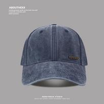 XXL Big Size Baseball Cap Washed Vintage Plus Large Size Big Head Strap Simple Style Wide Brim Cotton Golf Hat Oversize Hats M(56-58cm) blue
