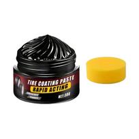 Tire Coating Paste Trim Restorer Ceramic Liquid For Car Rubber Plastic Uv Protection Long Lasting Deep Black Shine Tool