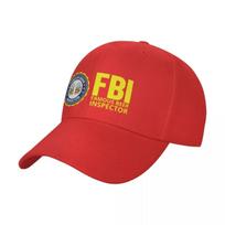 FBI Famous Beer Inspector Baseball Cap Sunscreen Trucker Hat Anime Hat Female Men's red