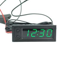 Automatinės temperatūros 3 viename termometrai, voltmetras, matuoklis, elektroninis laikrodis, LCD ekranas žalia