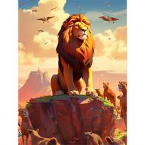 Disney 5D PASIDARYK pats deimantinė tapyba Liūtas Karalius Pasididžiavimo Akmuo Klasikinė Scena Iliustracija Animacinis Pilnas Deimantų Mozaika Deimantinė Tapyba Menas SienosDekoravimo Rinkinys Round 50x70cm white