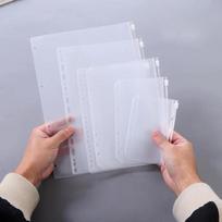 PVC A4 A5 A6 A7 Binder Pocket Folders Clear Pockets Zipper Folders Notebook Binder Waterproof Pouch Document Bags  Document Bag skaidri